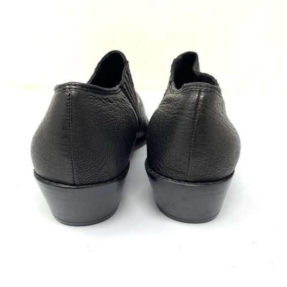 Cynthia Vincent Leather Ankle Boots Black SZ 7.5 - Picture 4 of 8